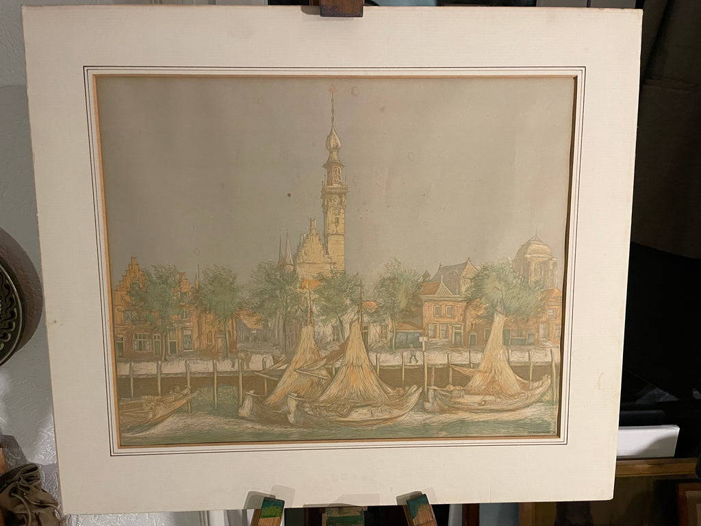 Stadsgezicht Litho Cees Bolding